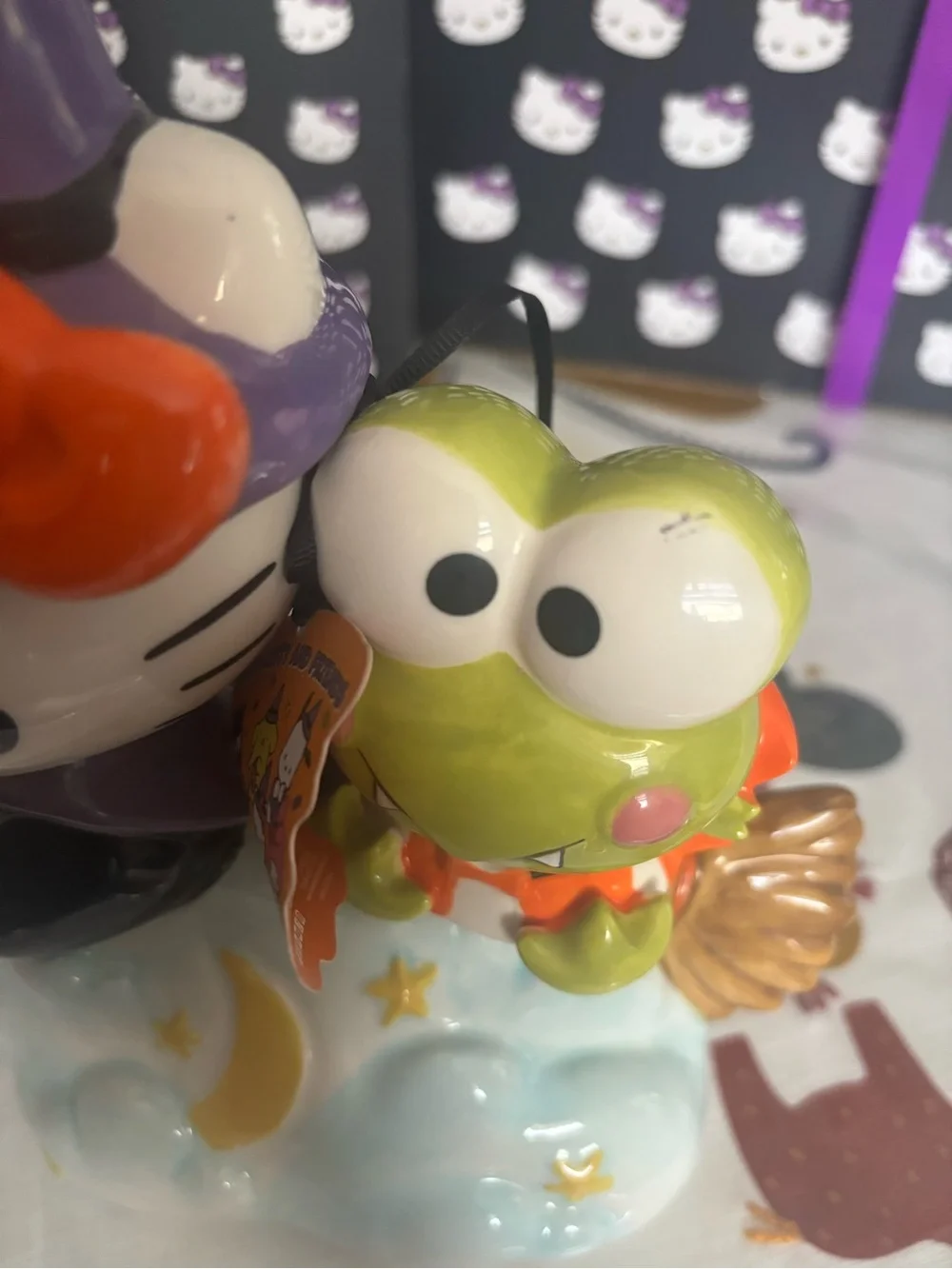 NEW Blue Sky Clayworks HELLO KITTY and Friends Halloween Witch With Keroppi